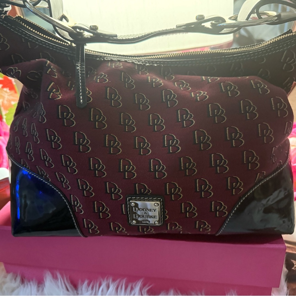 Y2K Nostalgia with Iconic Dooney & Bourke Red Monogrammed & Black Patent Leather